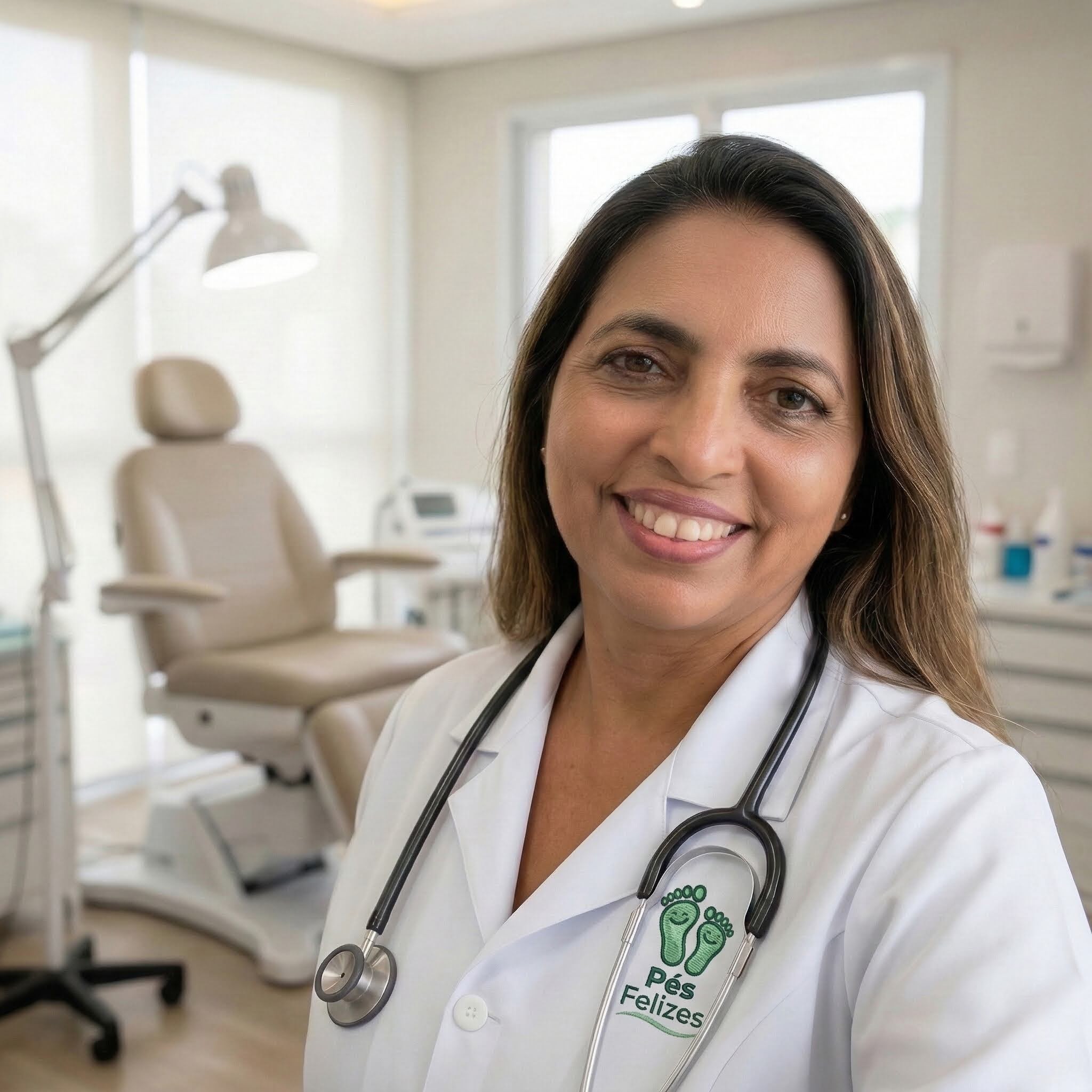 Dra. Mônica Francine na Clínica Pés Felizes